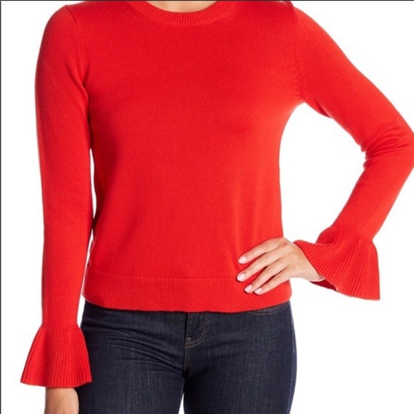 Jcrew black ribbed long sleeve with Bell Wrists MD - Picture 3 of 3